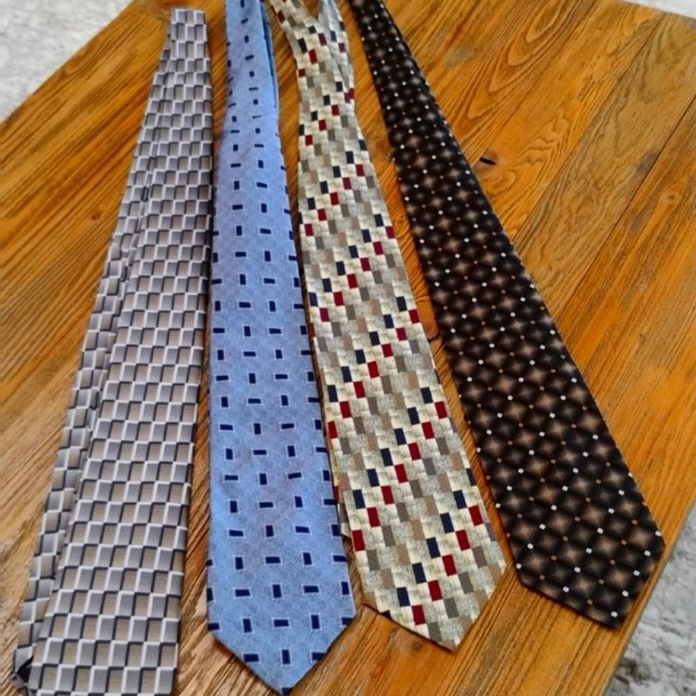 Four Vintage Ties by J. Ferrari VanHeusen Dani and Stafford